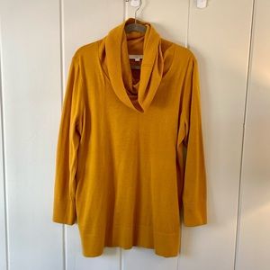 Loft Tunic Cowl Neck Sweater Mustard 16/18